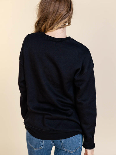 black and white sweatshirt