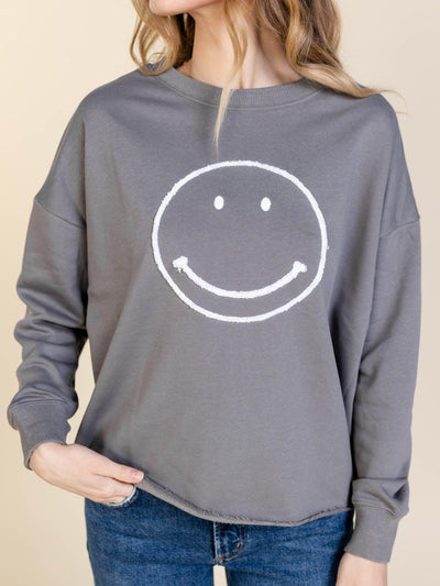 knit smiley top