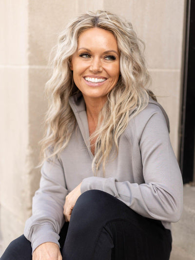 super soft half zip hoodie