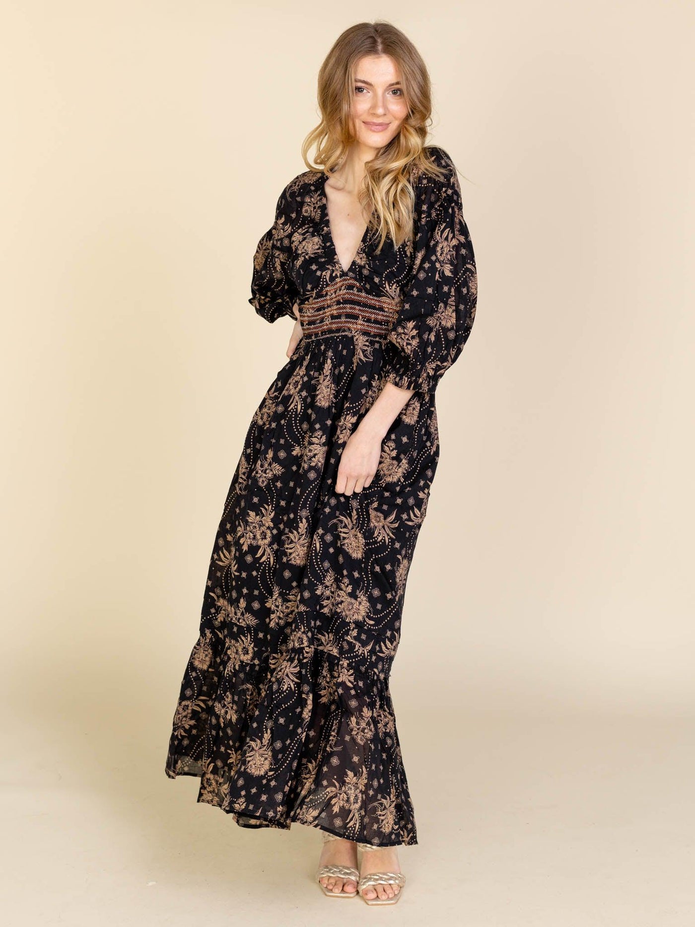 free people black golden hour maxi dress