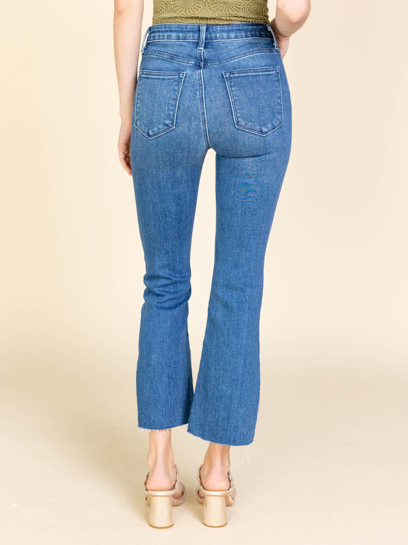 just black medium denim crop straight leg