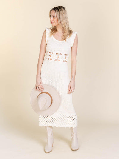 crochet midi dress