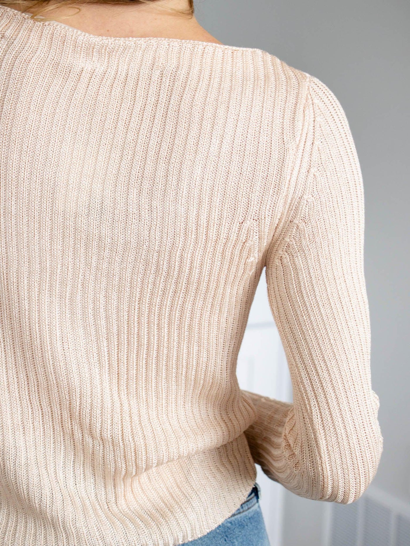 cropped taupe cardi