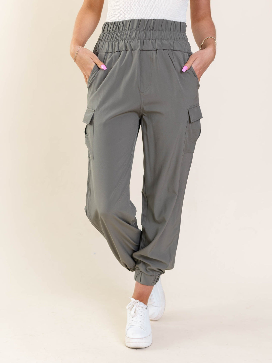 Very J-High Rise Cargo Active Jogger - Leela and Lavender