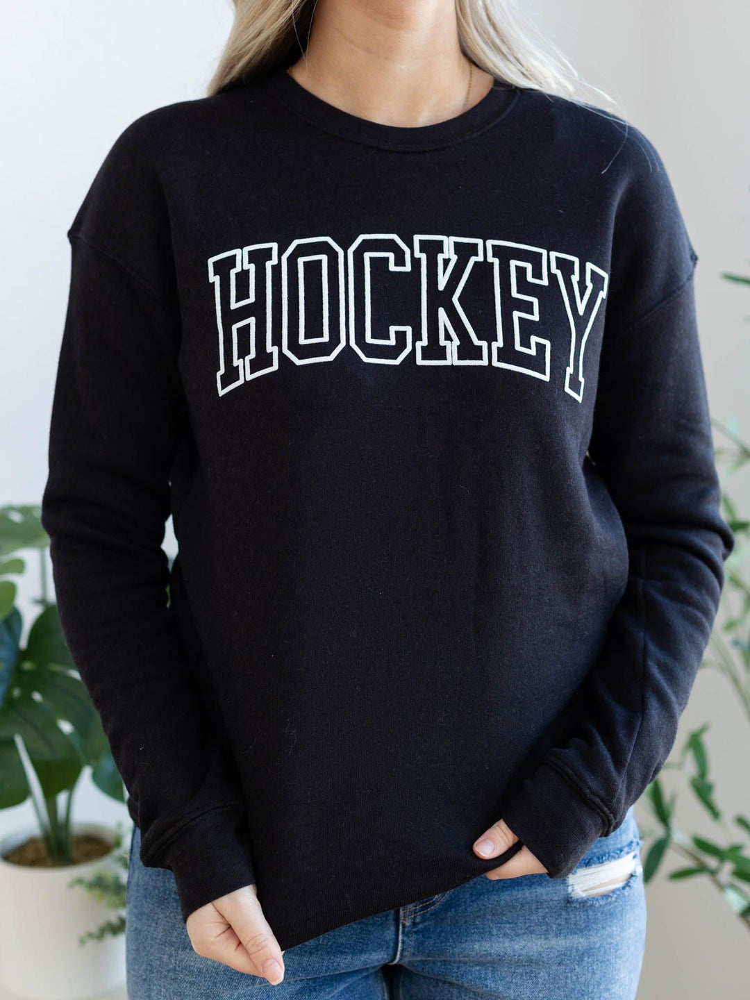 OAT Collective-Hockey Puff Graphic Sweatshirt - Leela and Lavender