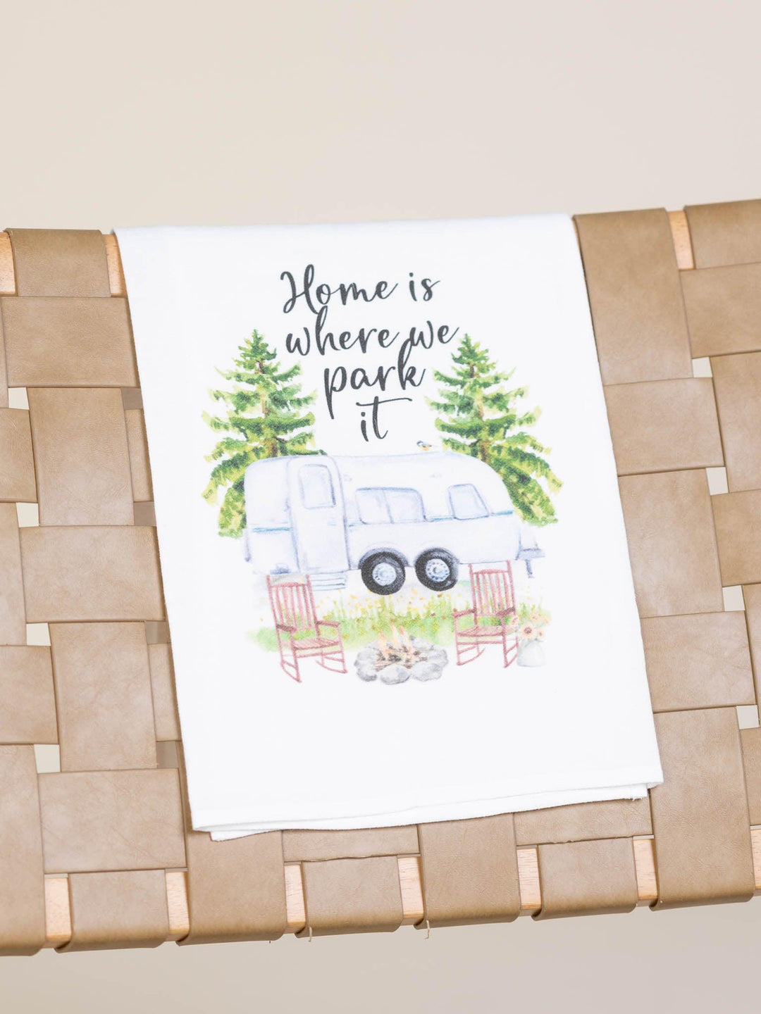 Cora & Pate-Home Is Where You Park It Dishtowel - Leela and Lavender