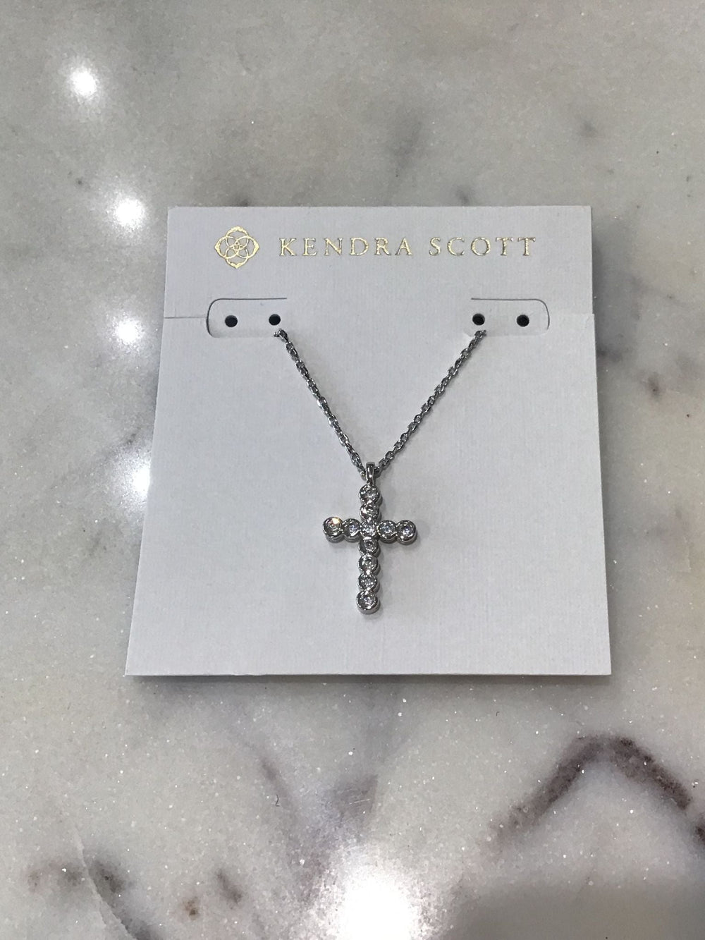 Kendra Scott-Kendra Scott Cross Crystal Pendant Necklace - Leela and Lavender