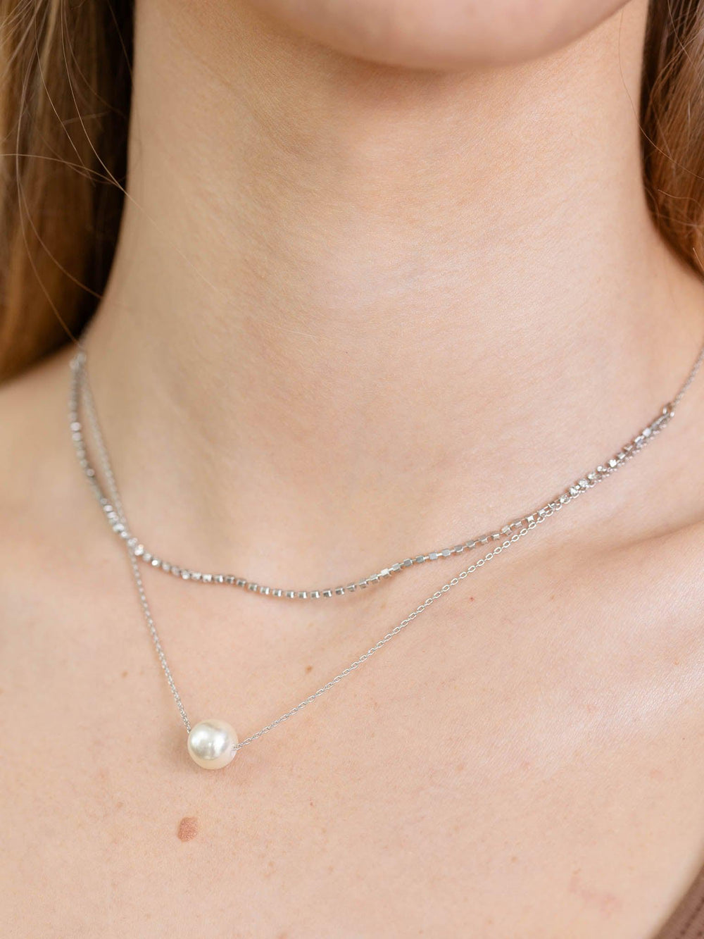 Ellison+Young-Layered Pearl & Shine Necklace - Leela and Lavender