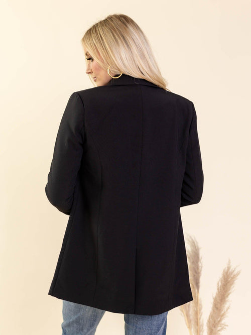 Liverpool-Liverpool Black Button Front Boyfriend Blazer - Leela and Lavender