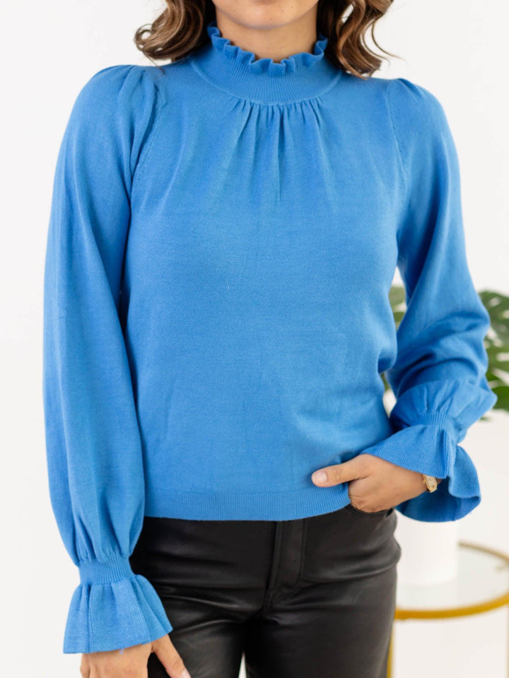 &merci-Long Sleeve Simple Sweater Top - Leela and Lavender