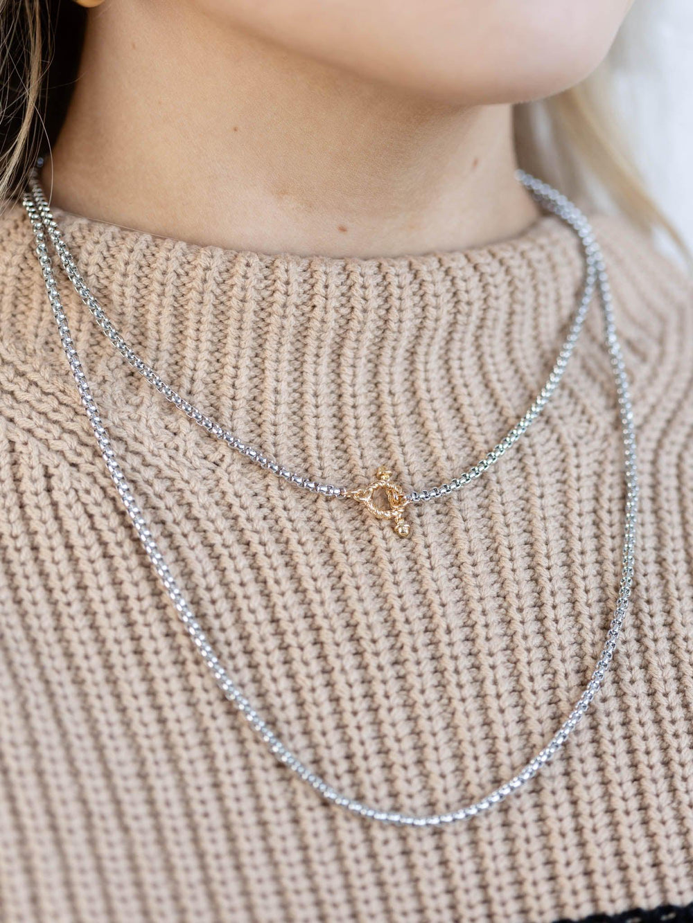 New Prospects-Long Toggle Chain Necklace - Leela and Lavender