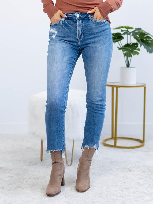 Mica Denim-MICA Bleue Super High Rise Straight - Leela and Lavender