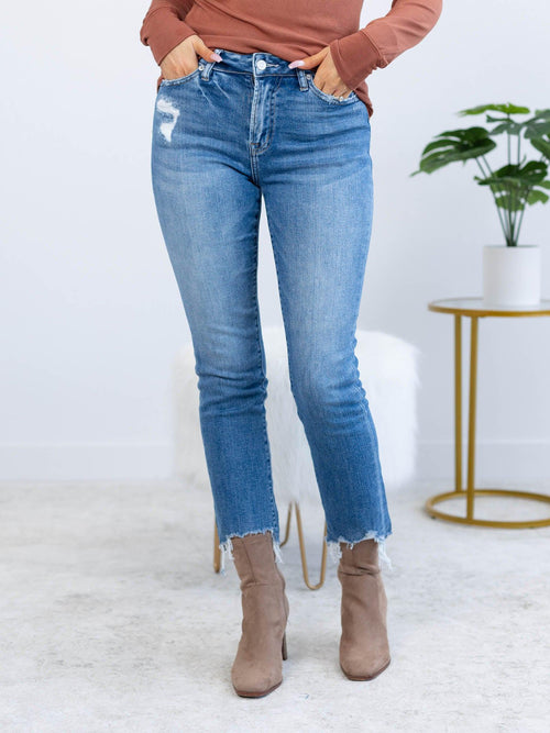 Mica Denim-MICA Bleue Super High Rise Straight - Leela and Lavender