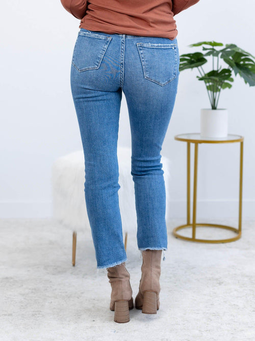 Mica Denim-MICA Bleue Super High Rise Straight - Leela and Lavender