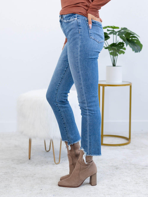 Mica Denim-MICA Bleue Super High Rise Straight - Leela and Lavender