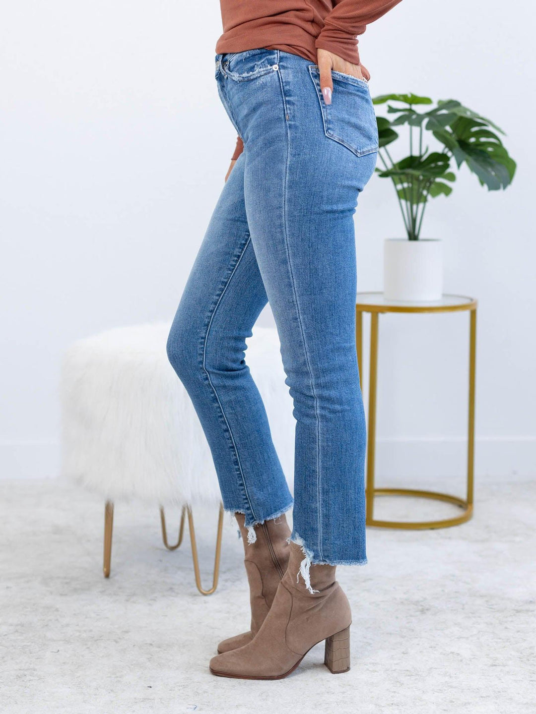 Mica Denim-MICA Bleue Super High Rise Straight - Leela and Lavender