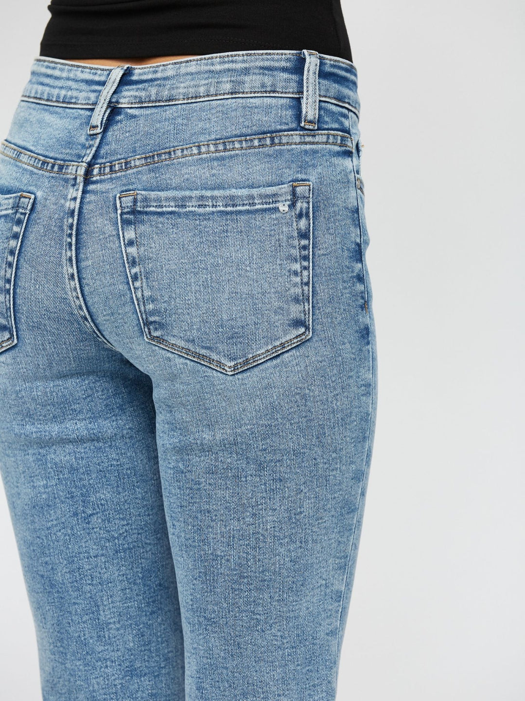 MICA Light Wash Mid Rise Slim StraightDenim jeans