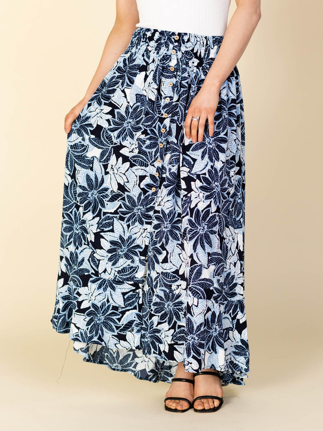 eesome-Multi Floral Maxi Skirt - Leela and Lavender