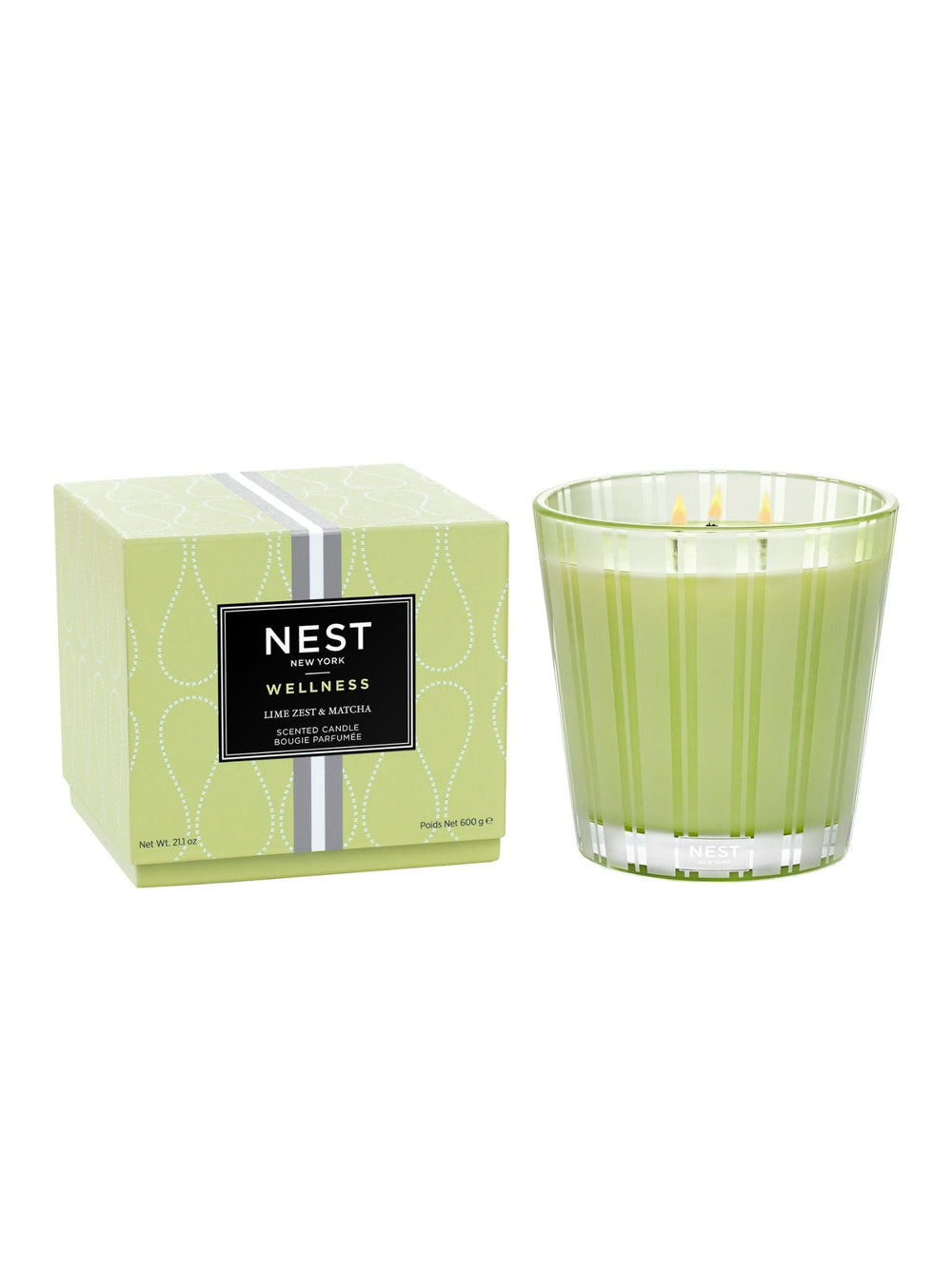 NEST-NEST Lime Zest & Matcha 3-Wick Candle - Leela and Lavender