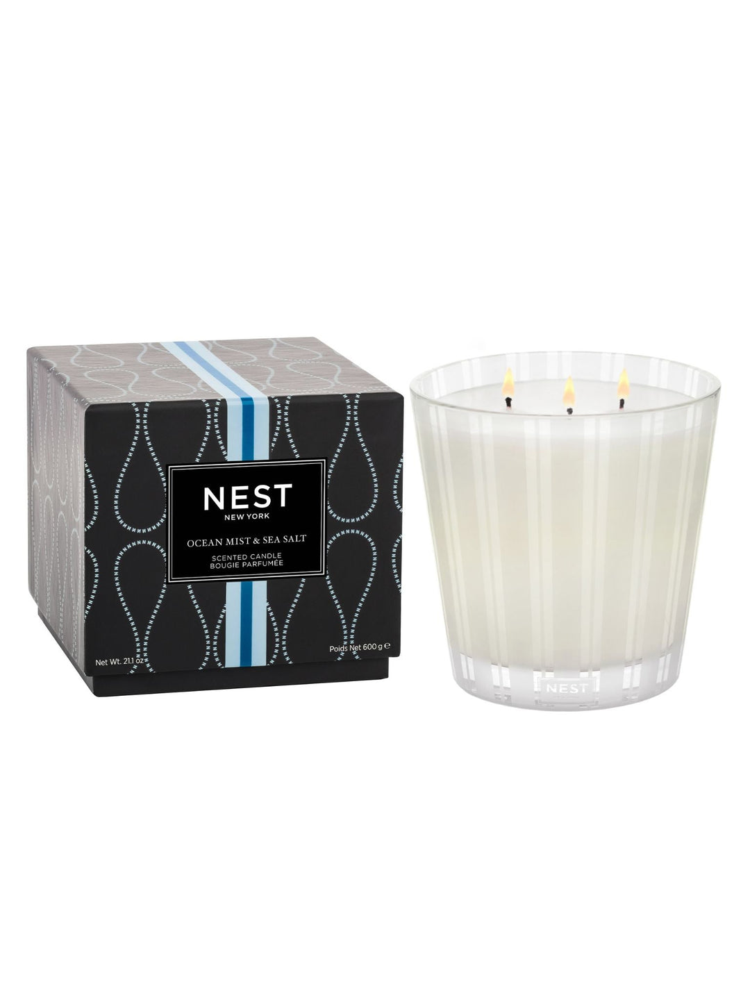 NEST-NEST Ocean Mist & Sea Salt 3-Wick Candle - Leela and Lavender
