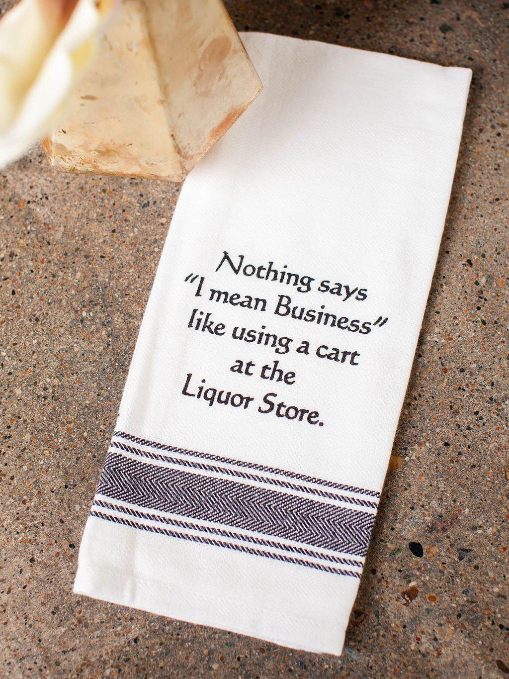 Wild Hare Designs-Nothing Says I Mean Business Dish Towel - Leela and Lavender