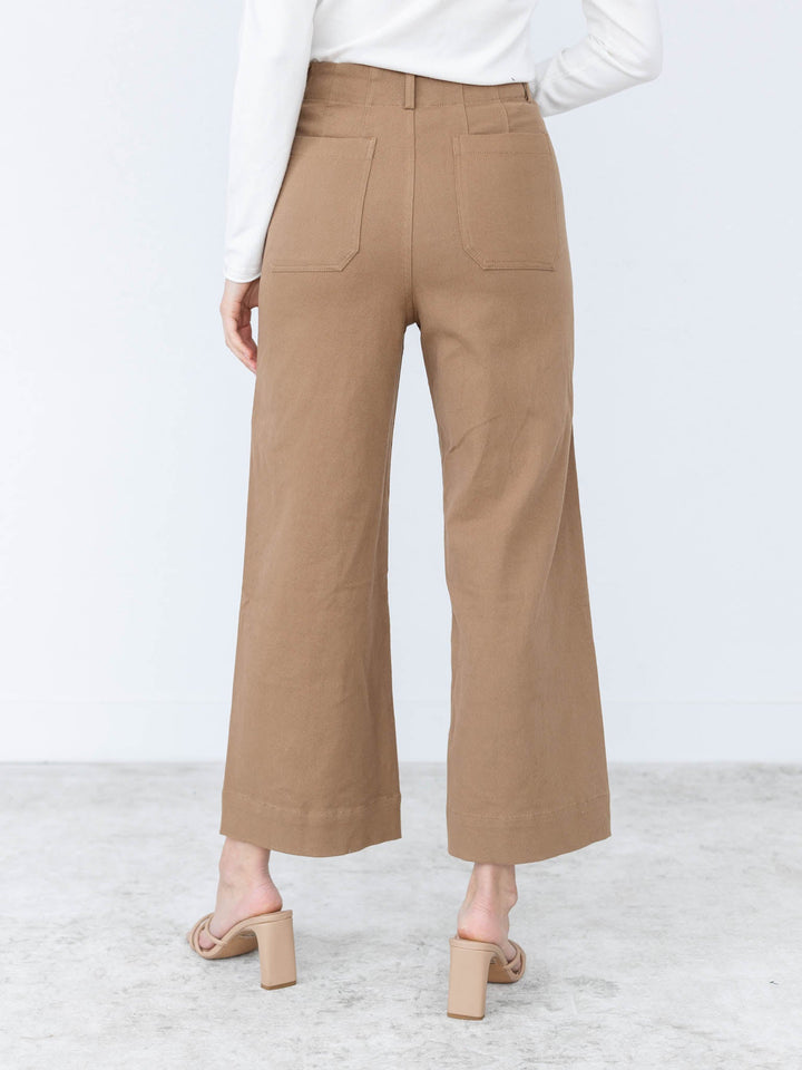 eesome-Patch Pocket Soft Washed Wide Leg Pant - Leela and Lavender