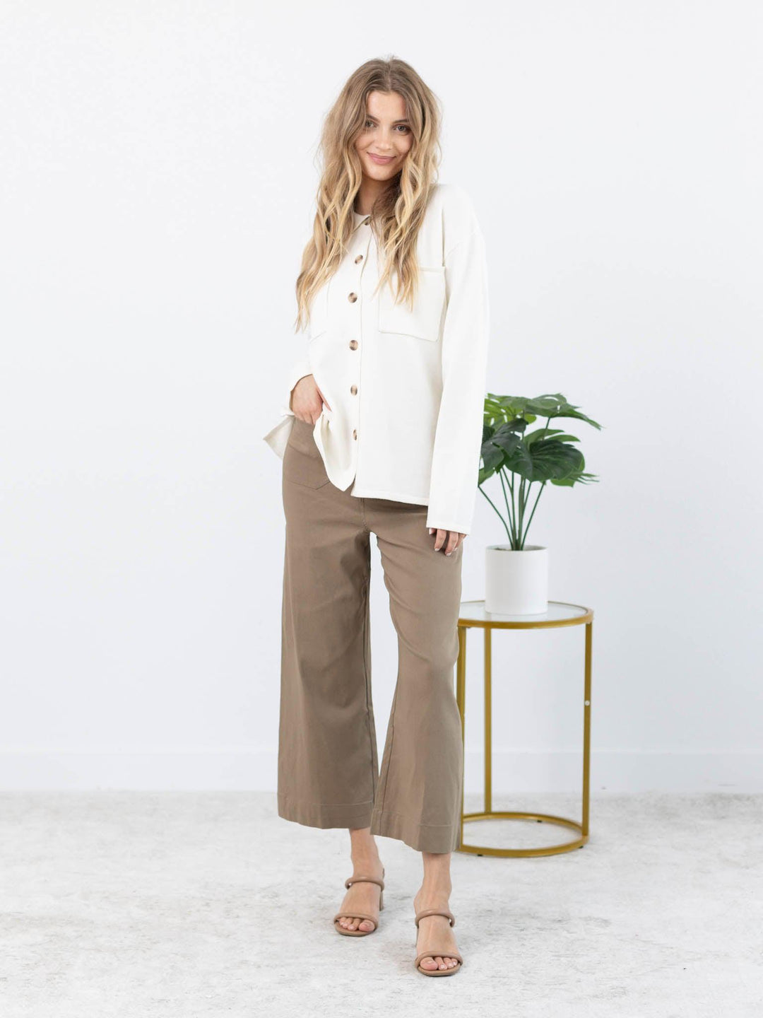 eesome-Patch Pocket Straight Leg Pant - Leela and Lavender