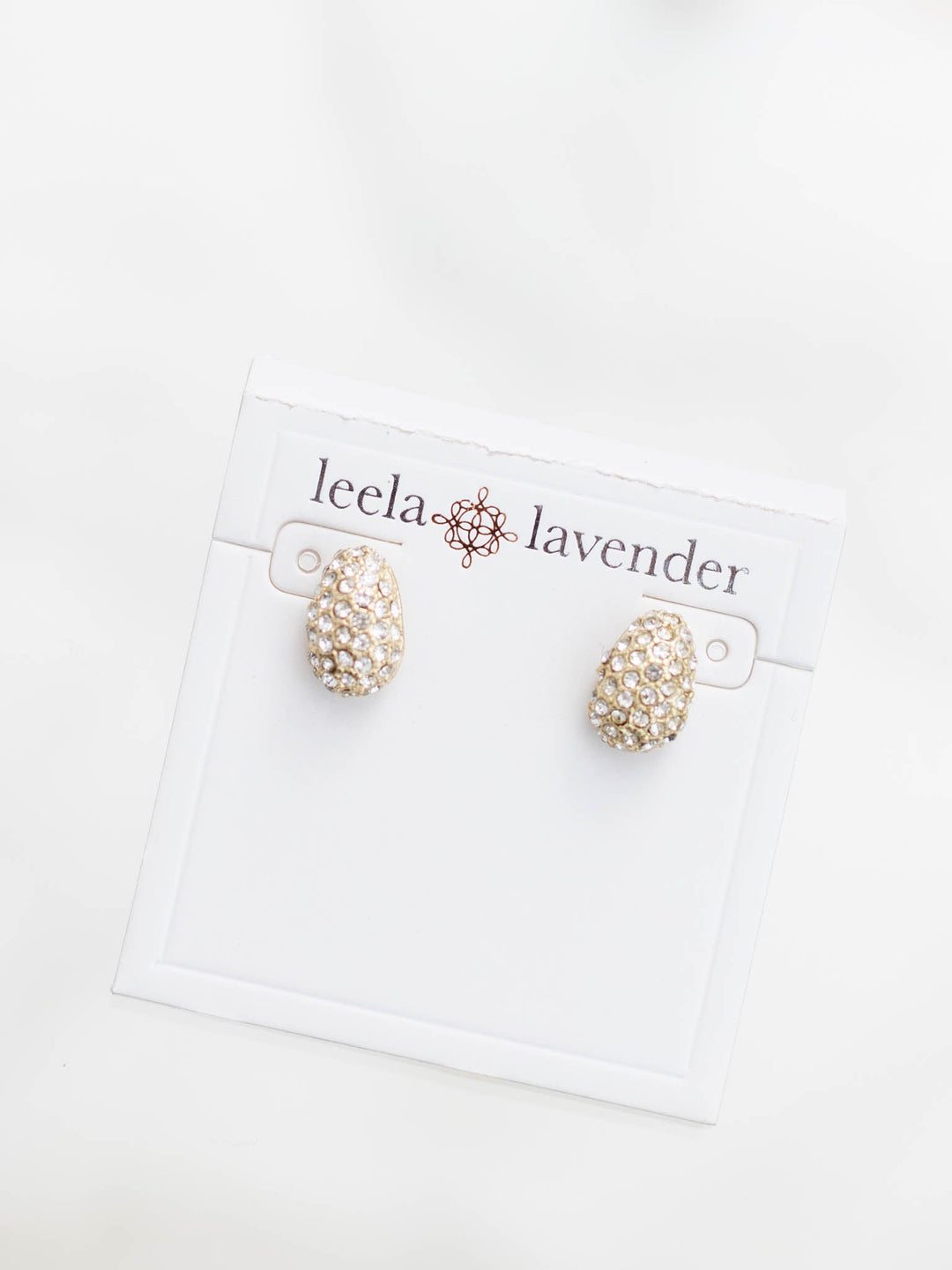 New Prospects-Pave Post Earrings - Leela and Lavender