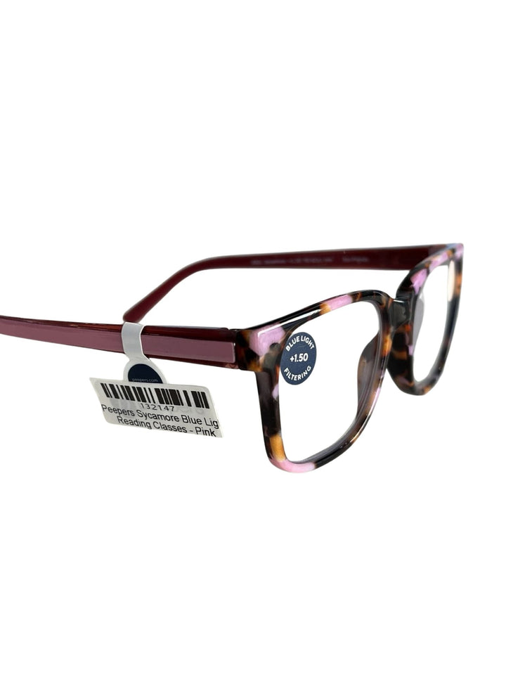 Peepers Sycamore Blue Light Reading Classes - Pink Botanico/PinkReaders/Glasses