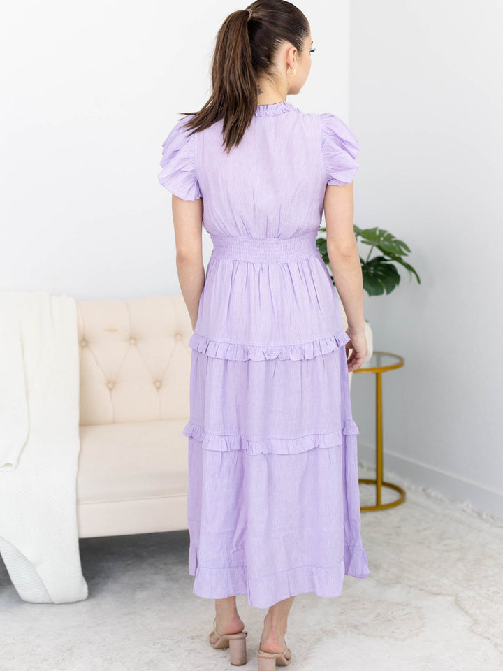 Pinch-PINCH Ruffle Midi Tea Length Dress