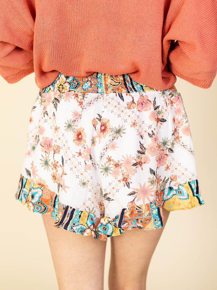 eesome-Printed Flowy Short - Leela and Lavender
