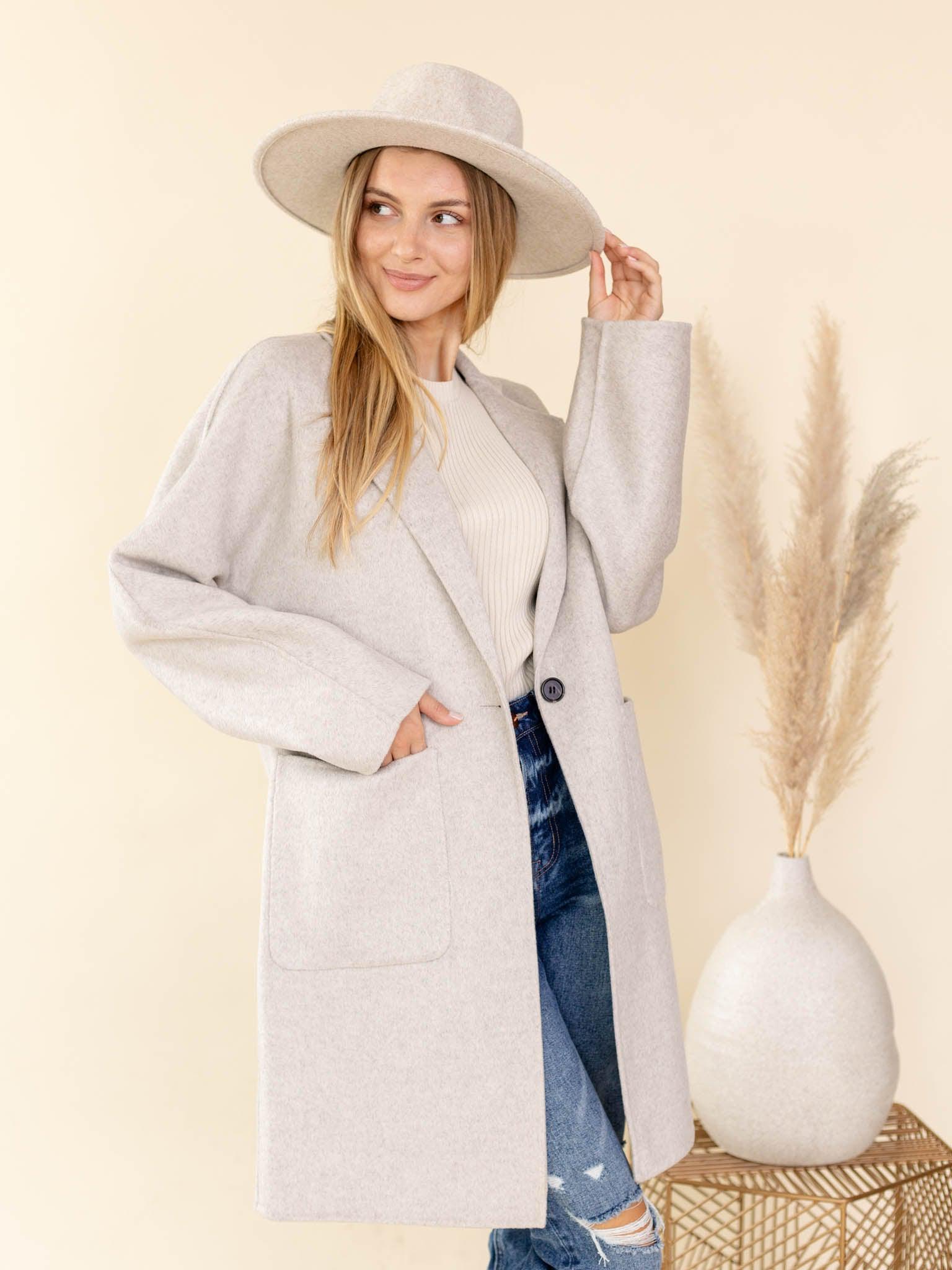 リエルリシェStall set Rever Pea Coat チャコールグレー リエルリシェStall set Rever Pea Coat チャコールグレー rielle