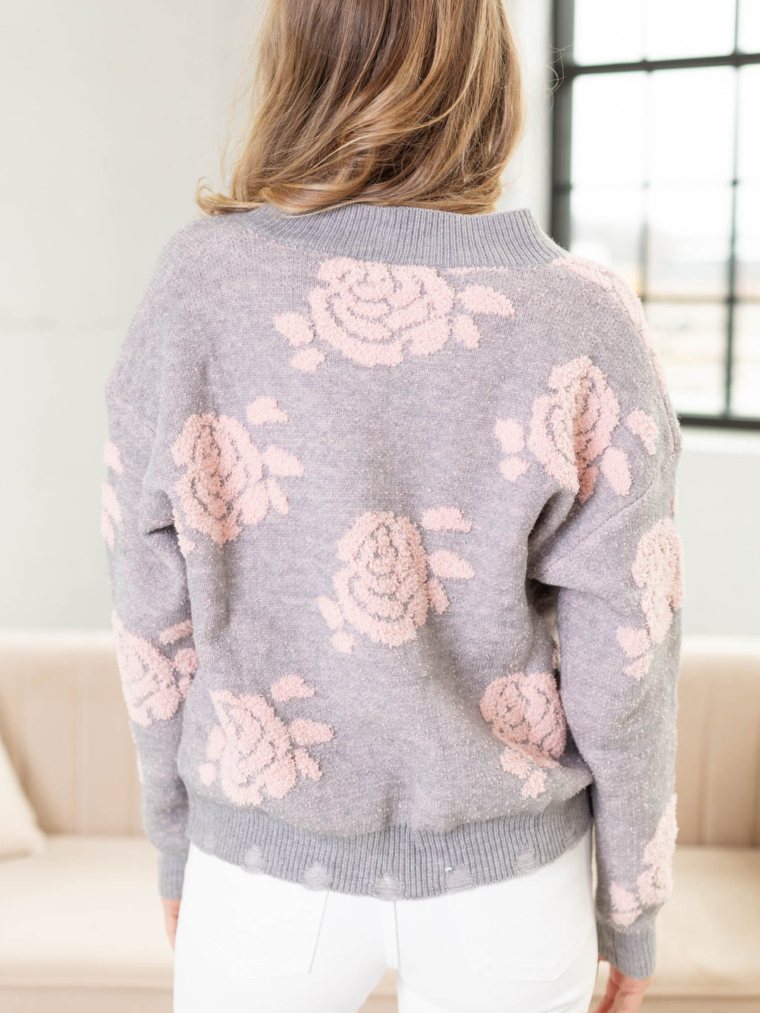 Miss Sparkling-Rose Sweater