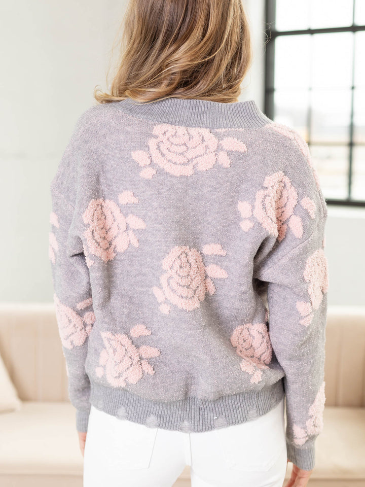 Miss Sparkling-Rose Sweater