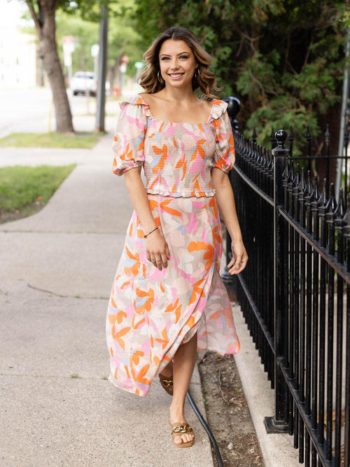 Saltwater Luxe-Saltwater Luxe Blooming Sunset Anna Top - Leela and Lavender