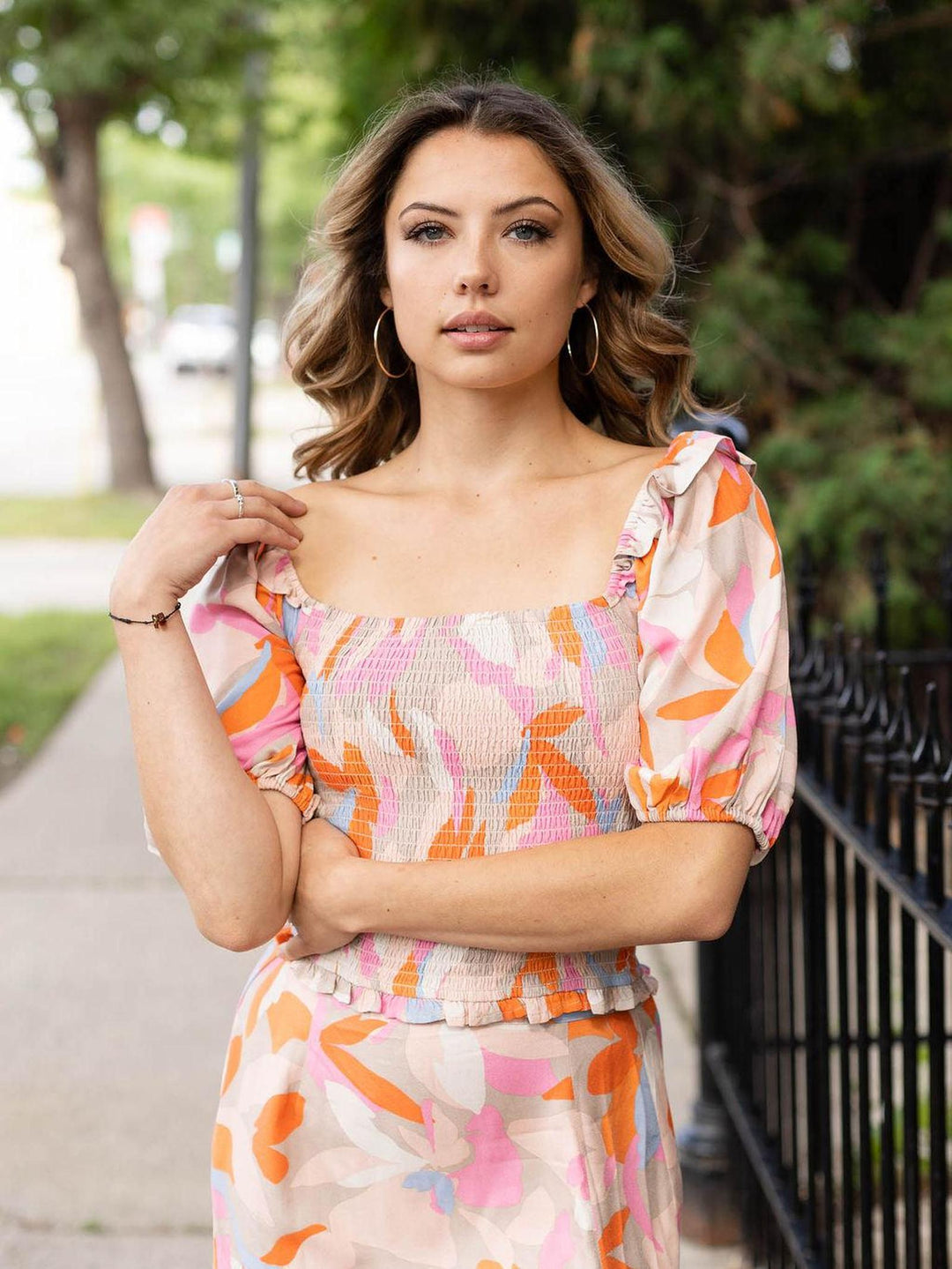 Saltwater Luxe-Saltwater Luxe Blooming Sunset Anna Top - Leela and Lavender