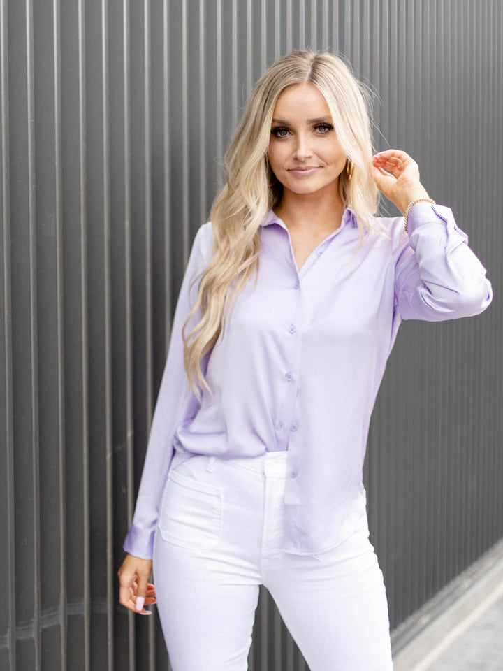 Skies Are Blue-Skies Are Blue Recycled Classic Button Up - Leela and Lavender