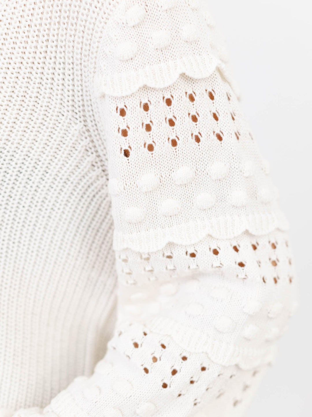 Entro-Sleeve Detail Crew Sweater - Leela and Lavender