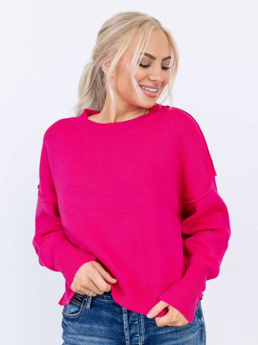 Newbury Kustom-Slouched Silhouette Pullover Sweater - Leela and Lavender