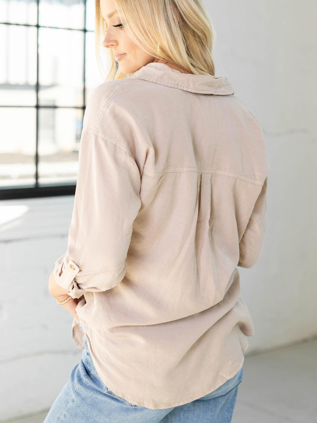 Be Cool-Soft-Washed Tencel Oversized Shirt - Leela and Lavender