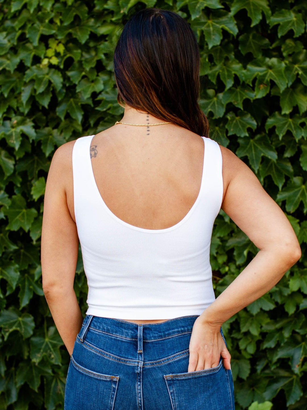 By Together-Solid Pandora Fine Ribbed Tank - Leela and Lavender
