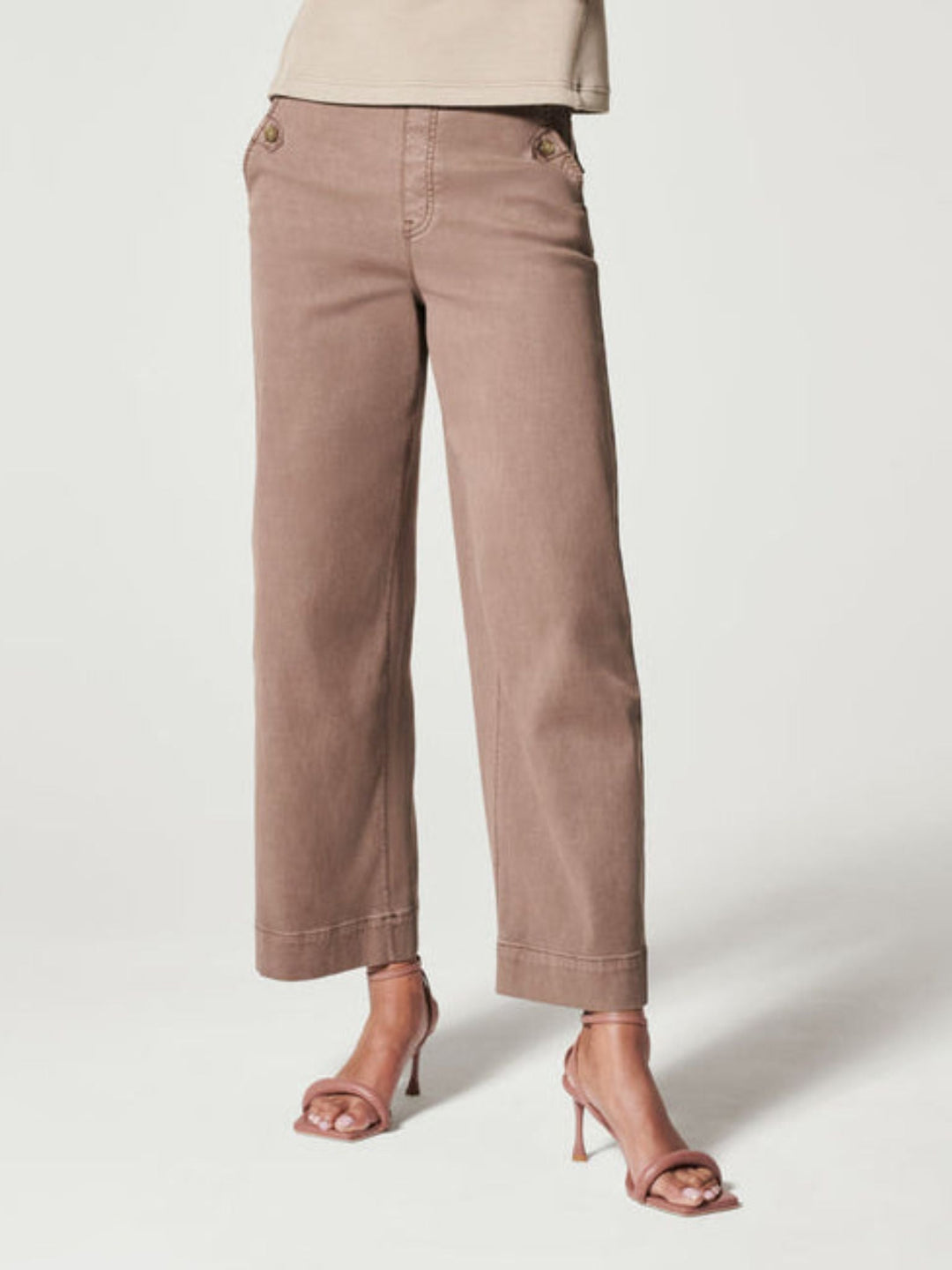 SPANX - Now in bright white, Stretch Twill Wide Leg Pants