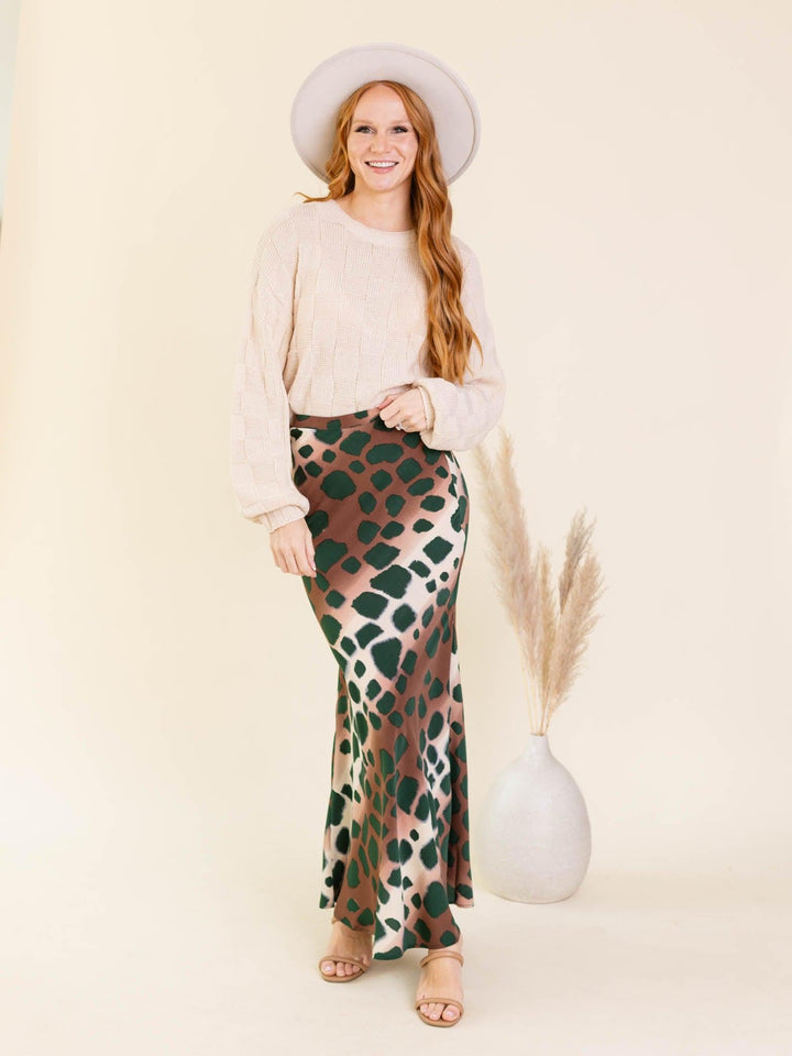 eesome-Spotted Maxi Skirt - Leela and Lavender