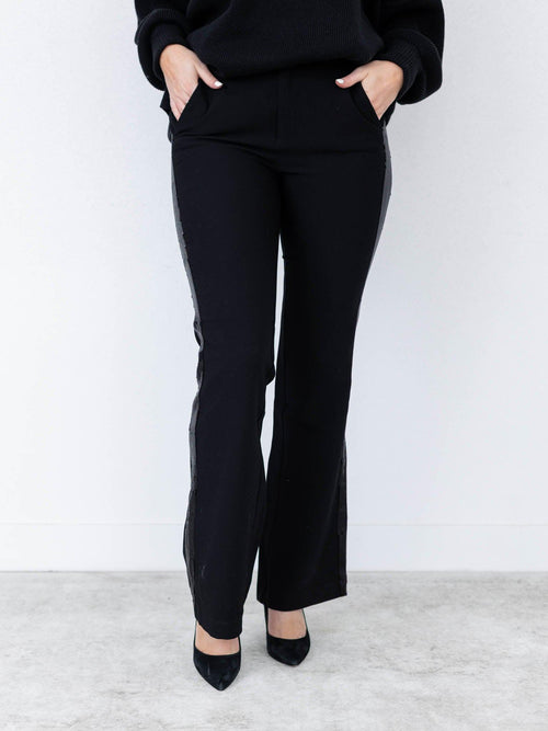 Steve Madden-Steve Madden Waverly Side Sequin Pant - Leela and Lavender