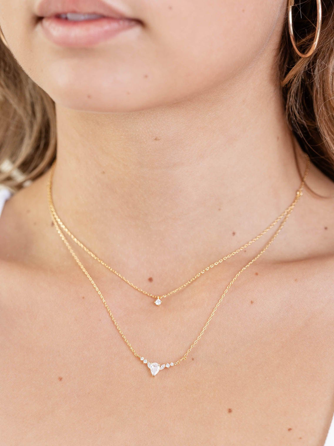 Fame-Stone Mini Drop Necklace - Leela and Lavender
