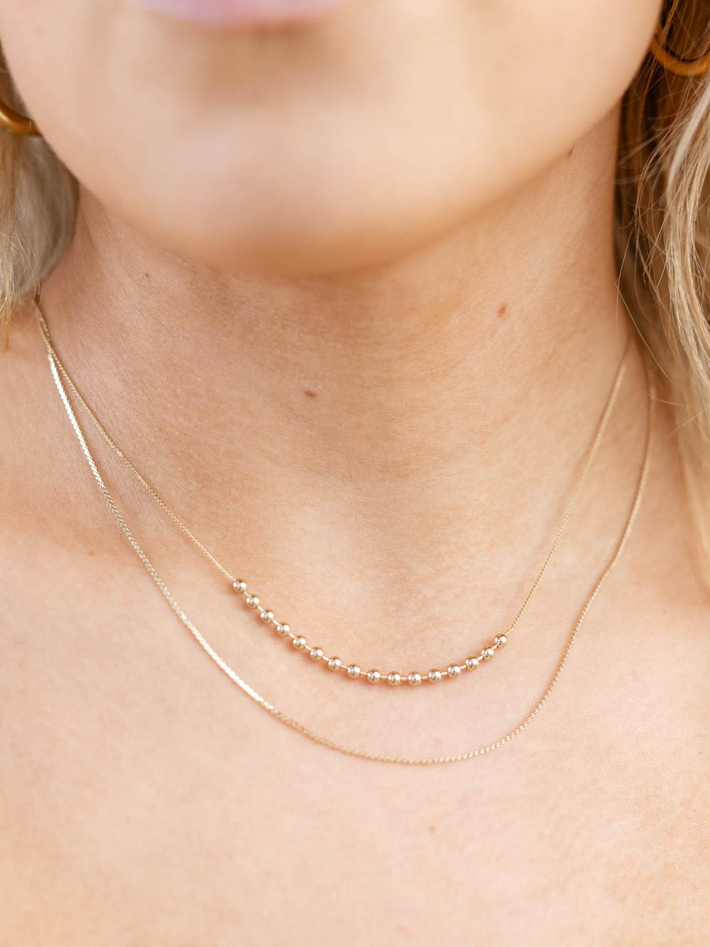 New Prospects-Two Layer Dainty Necklace - Leela and Lavender