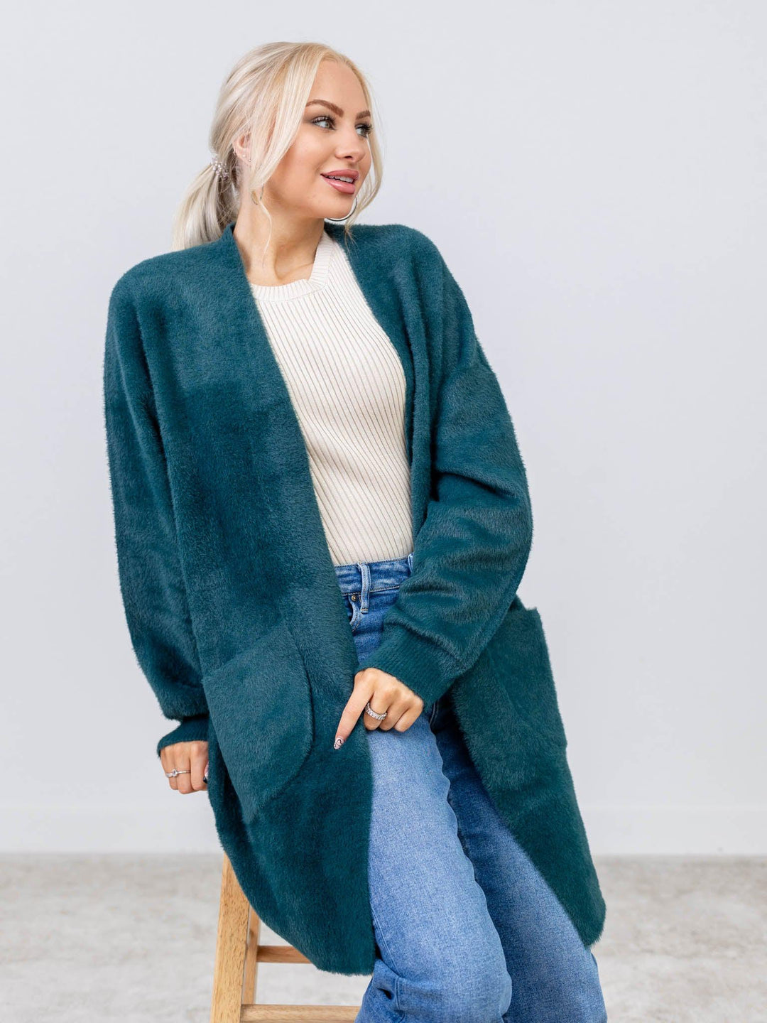 Be Cool-Ultra Soft Fuzzy Cardigan - Leela and Lavender