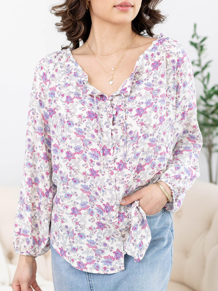 Z Supply-Z Supply Athena Floral Top - Leela and Lavender